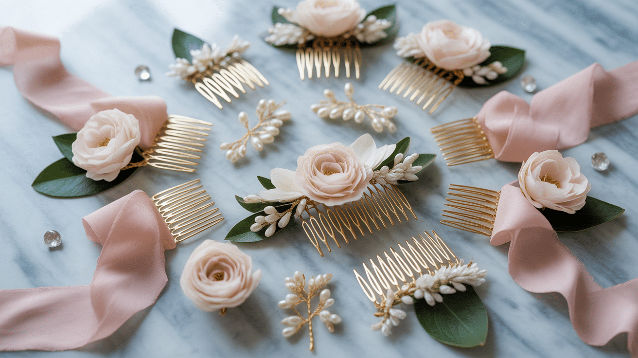 Accessoires chignon bas mariage tendance