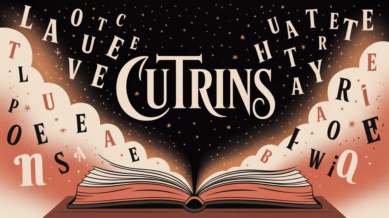 couverture article cutrins livre ouvert et lettres dorées