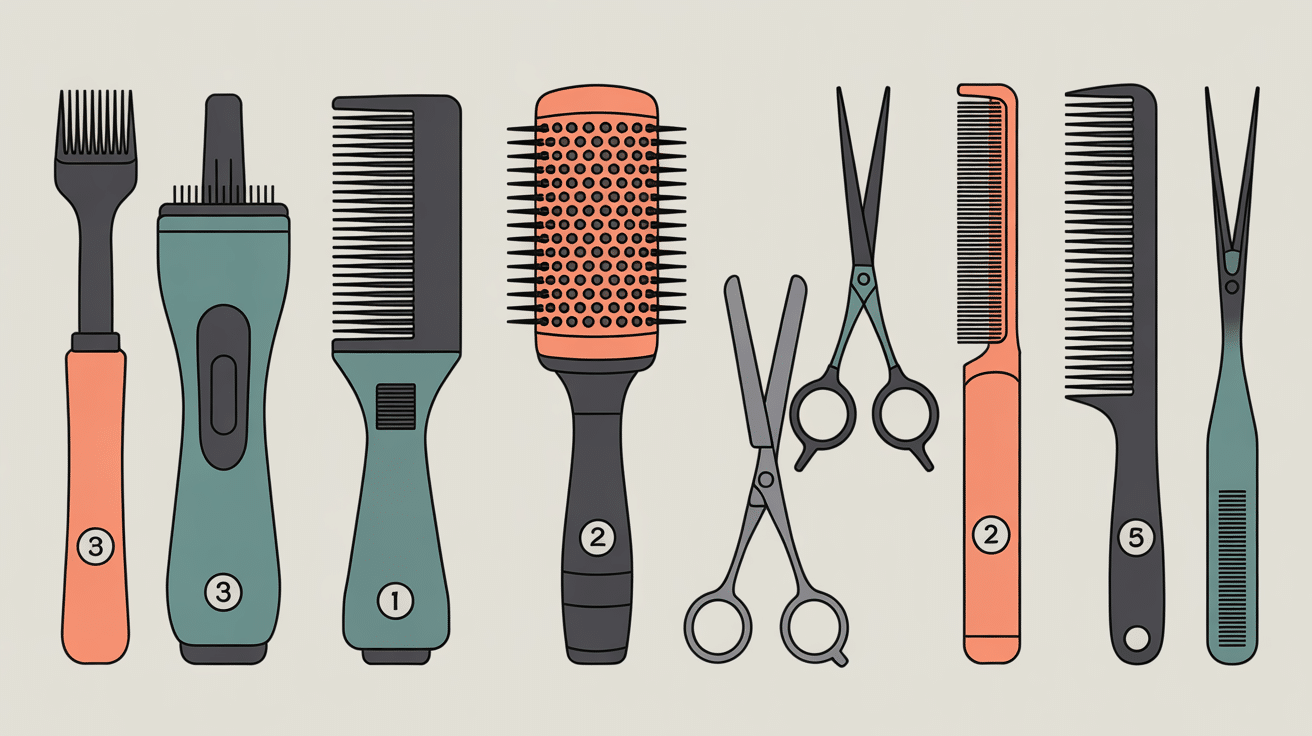 outils coiffure degradé americain tondeuse