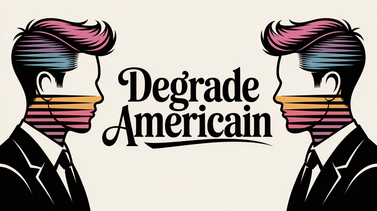 Silhouette masculin degradé americain profil fondu