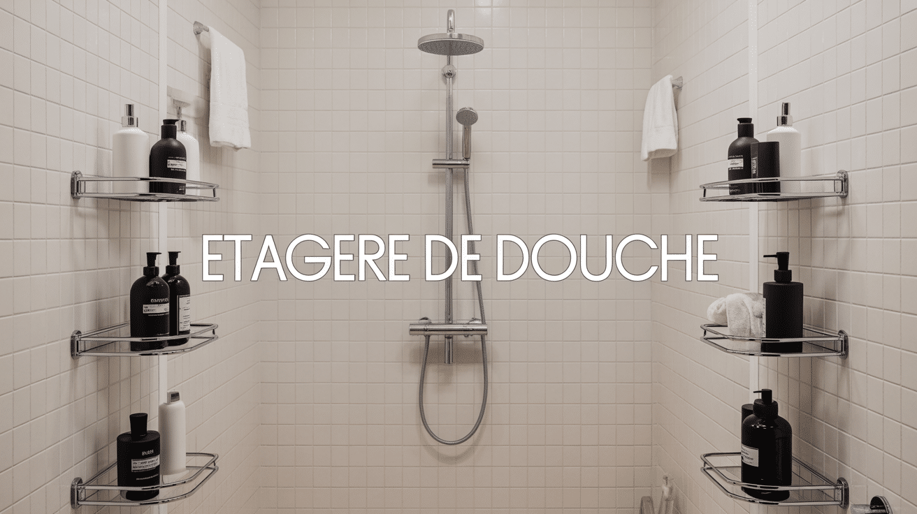 etagere douche chrome salle de bain design