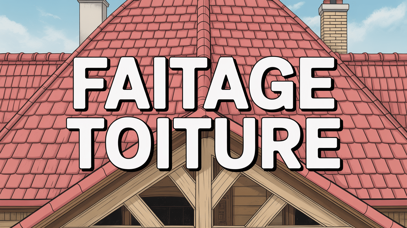 coupe toiture faitage tuiles charpente