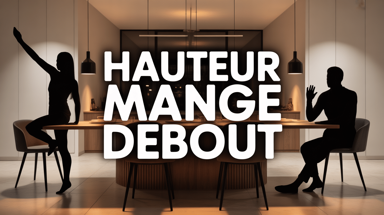 Table haute hauteur mange debout intérieur contemporain silhouettes