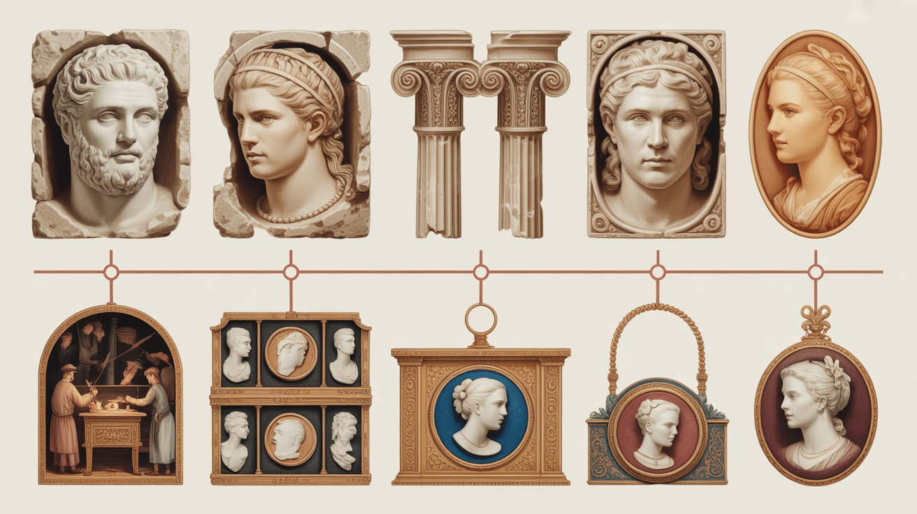 Évolution historique bijoux en camée de l'antiquité à aujourd'hui