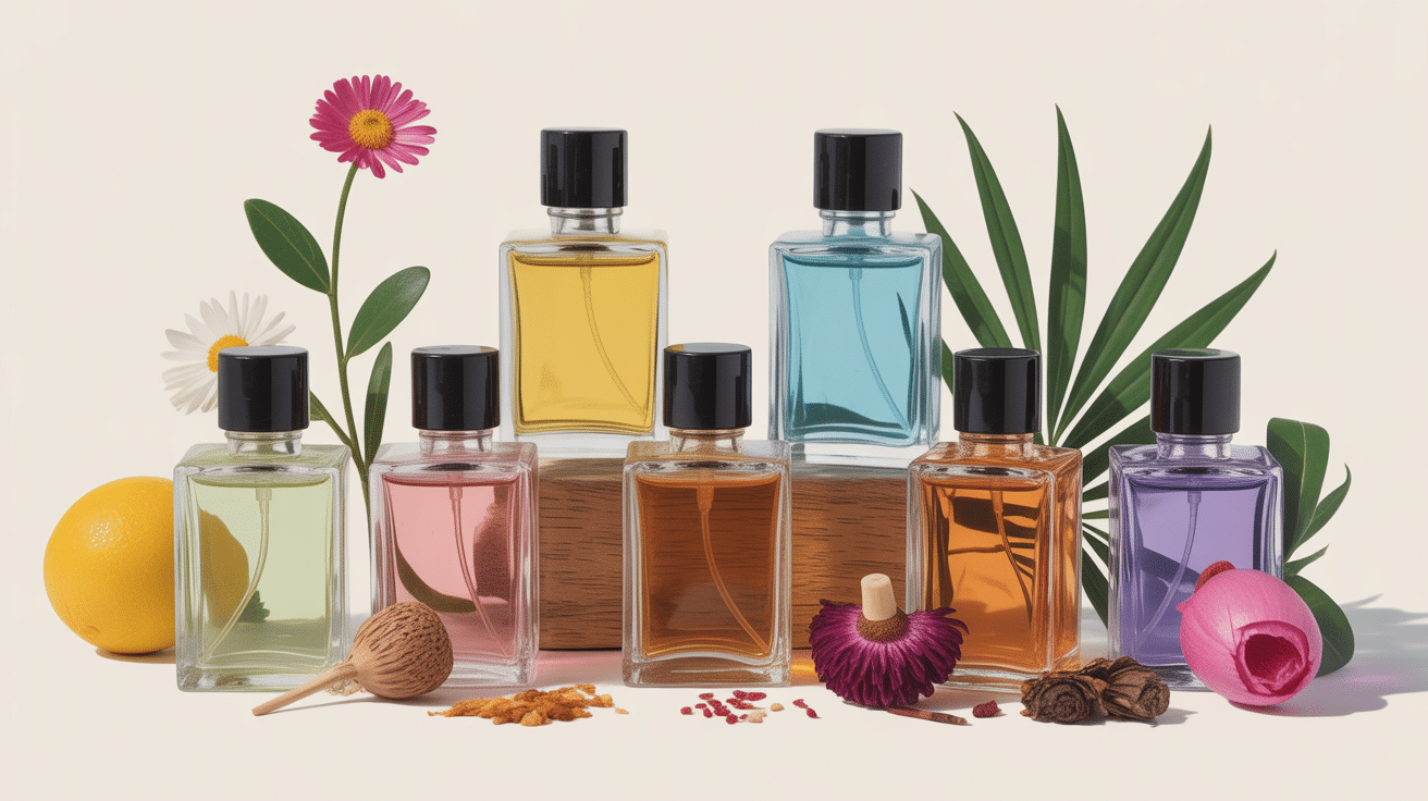 Tableau familles olfactives liste dupe parfum Adopt coloré