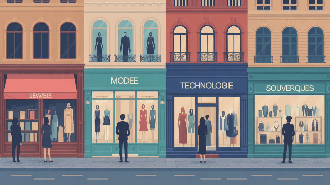 magasins aux champs élysées façades divers commerces