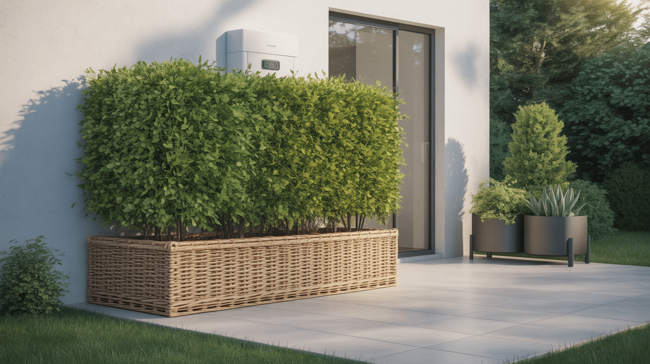 Solutions pour cacher une pompe à chaleur dans le jardin
