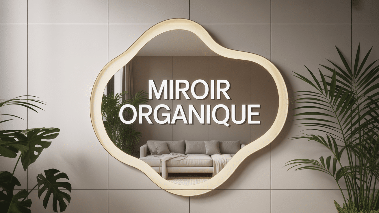 Miroir organique mural décor moderne