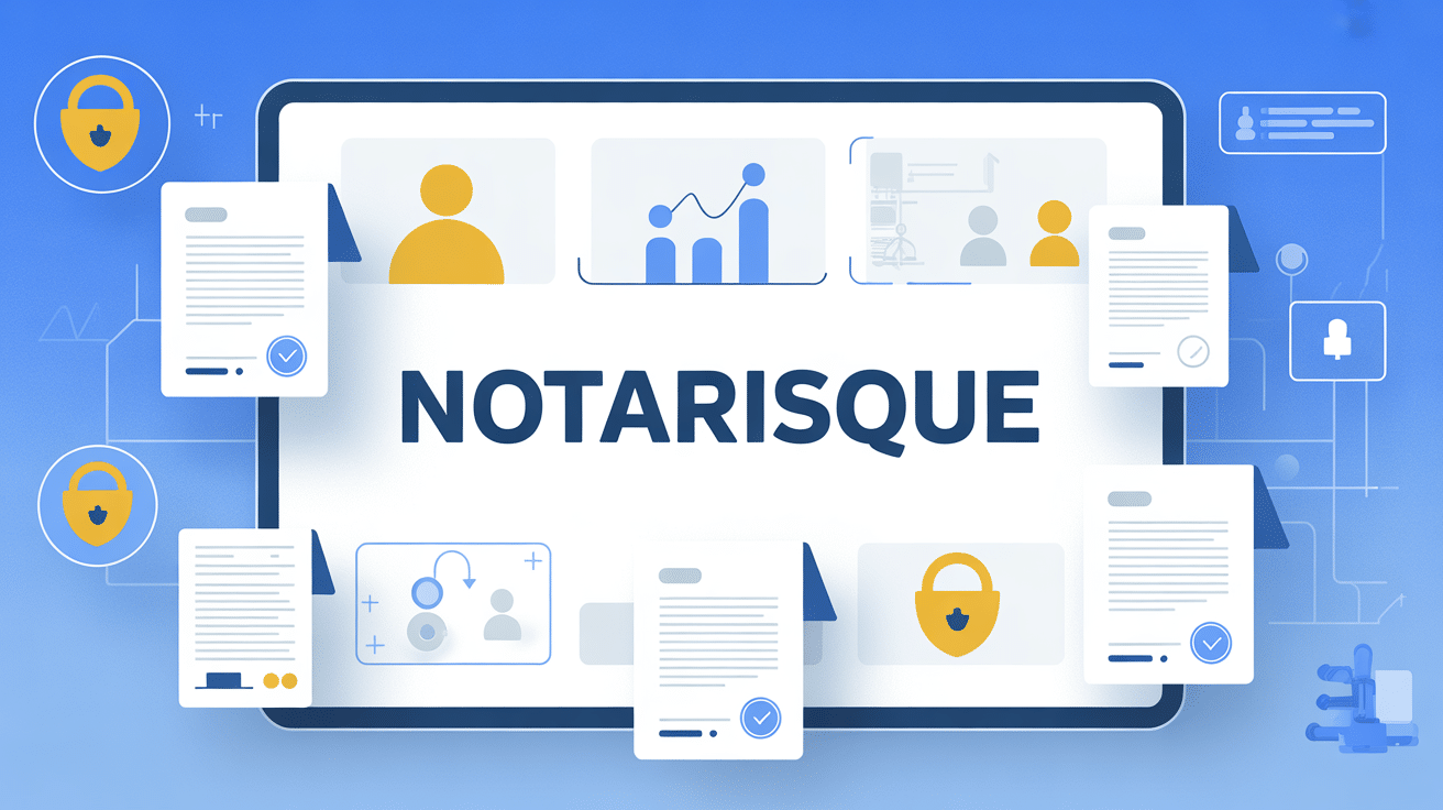 interface notarisque sécurité documents justice