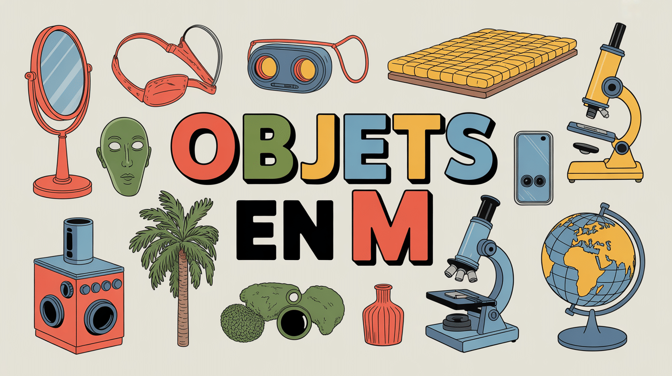 Collage d'objets en m du quotidien
