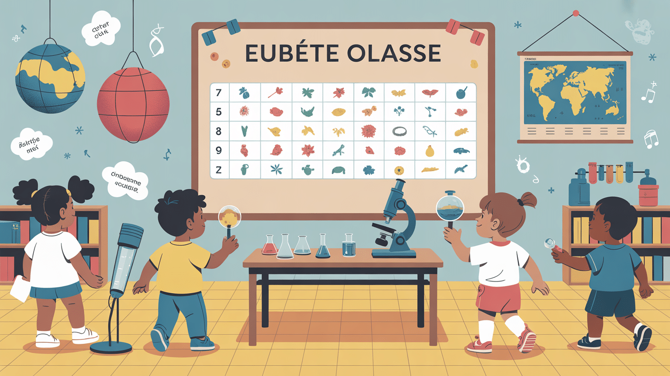 Scène éducative objets en m