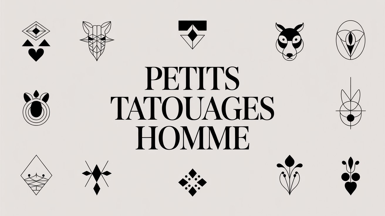 Petits tatouages homme minimalistes géométriques et stylisés
