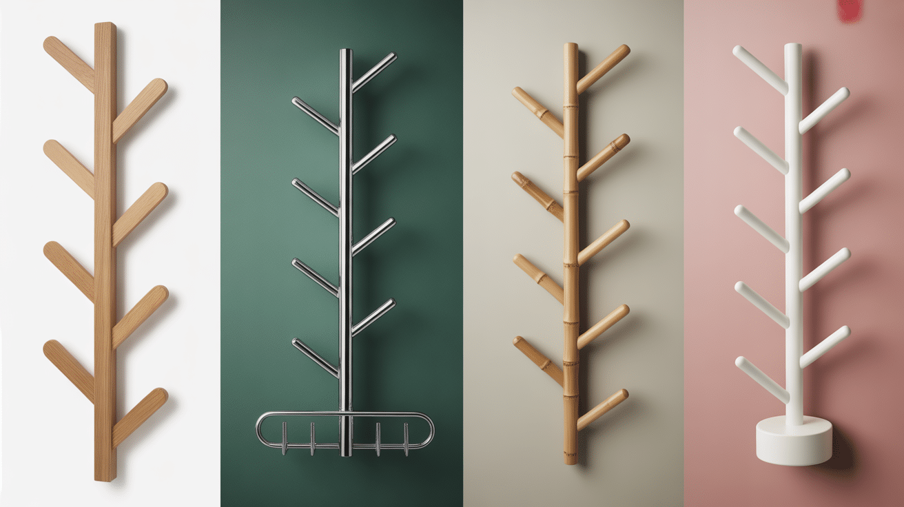 porte manteau mural bois métal plastique comparaison