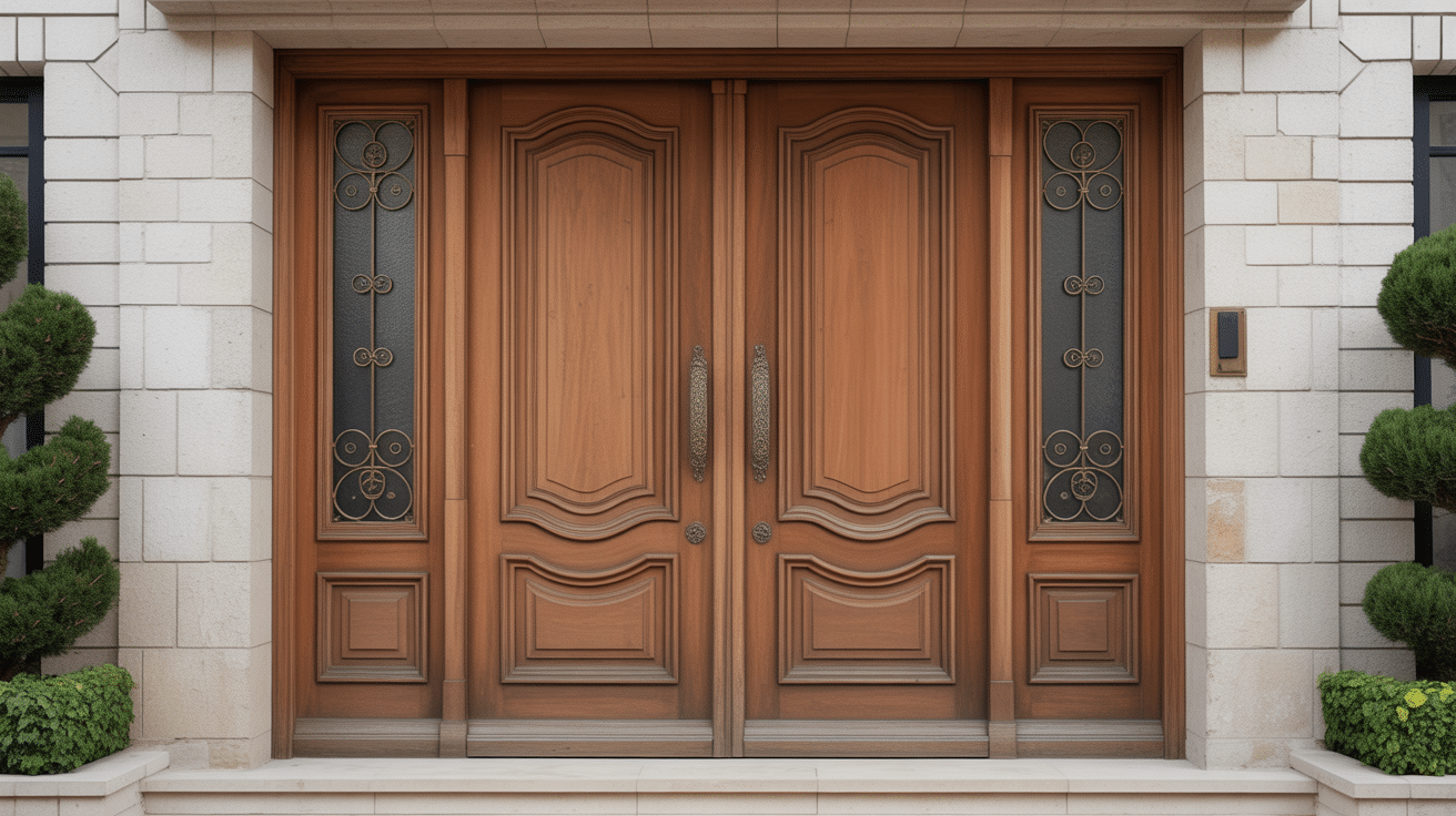 ProVia porte d'entrée bois sculpté premium