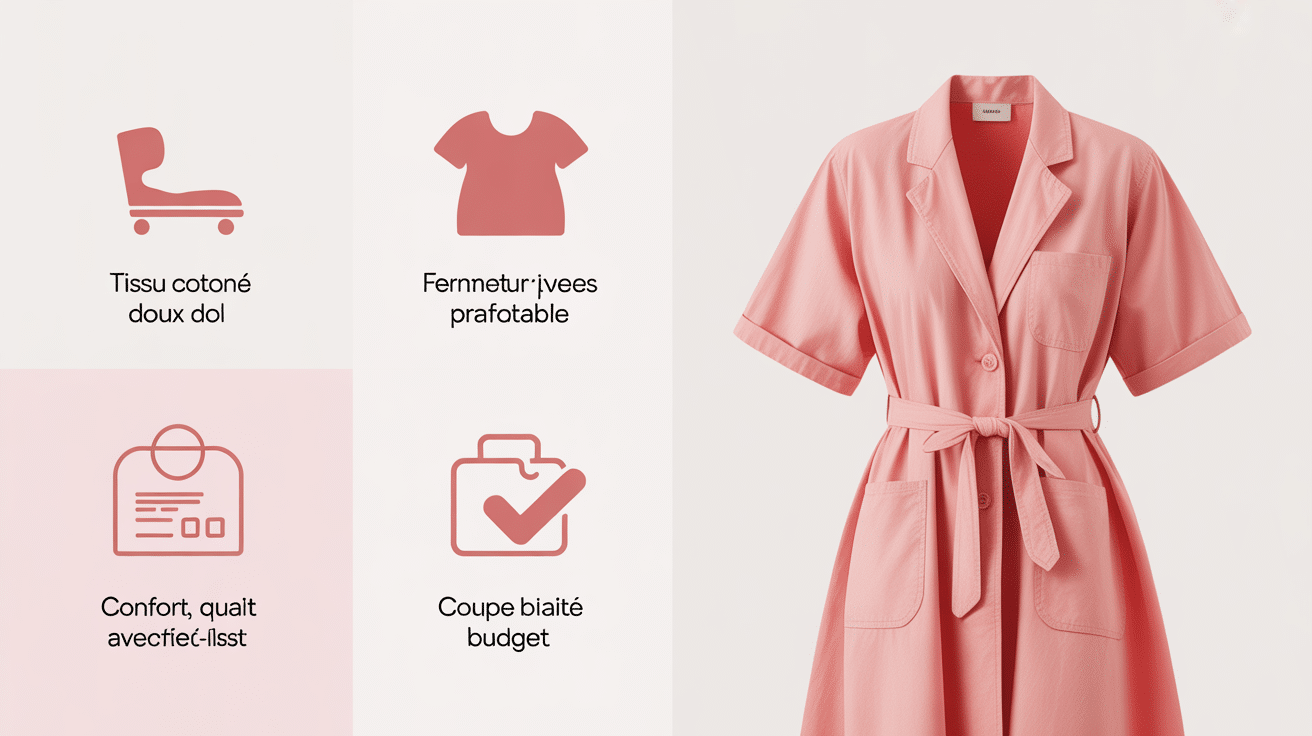 Infographie critères robes fillette mariage confort qualité