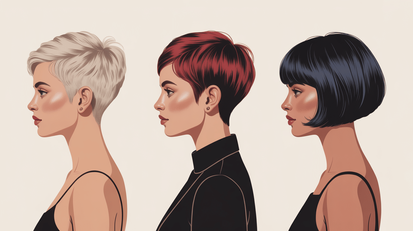 Différents styles coupe courte cheveux fins et clairsemés