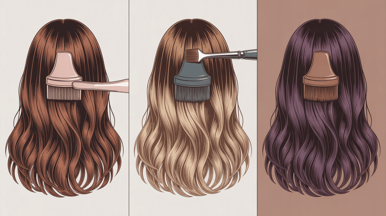 Méthodes coloration marron glacé cheveux balayage pinceau