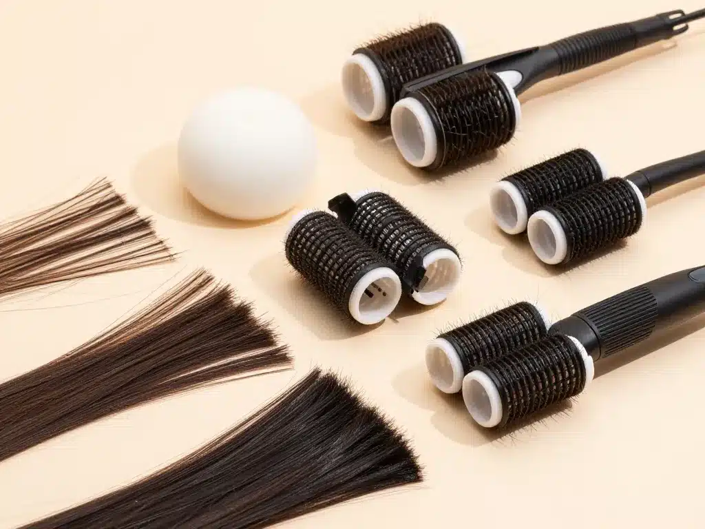 différents modèles de bigoudis sur différents types de cheveux