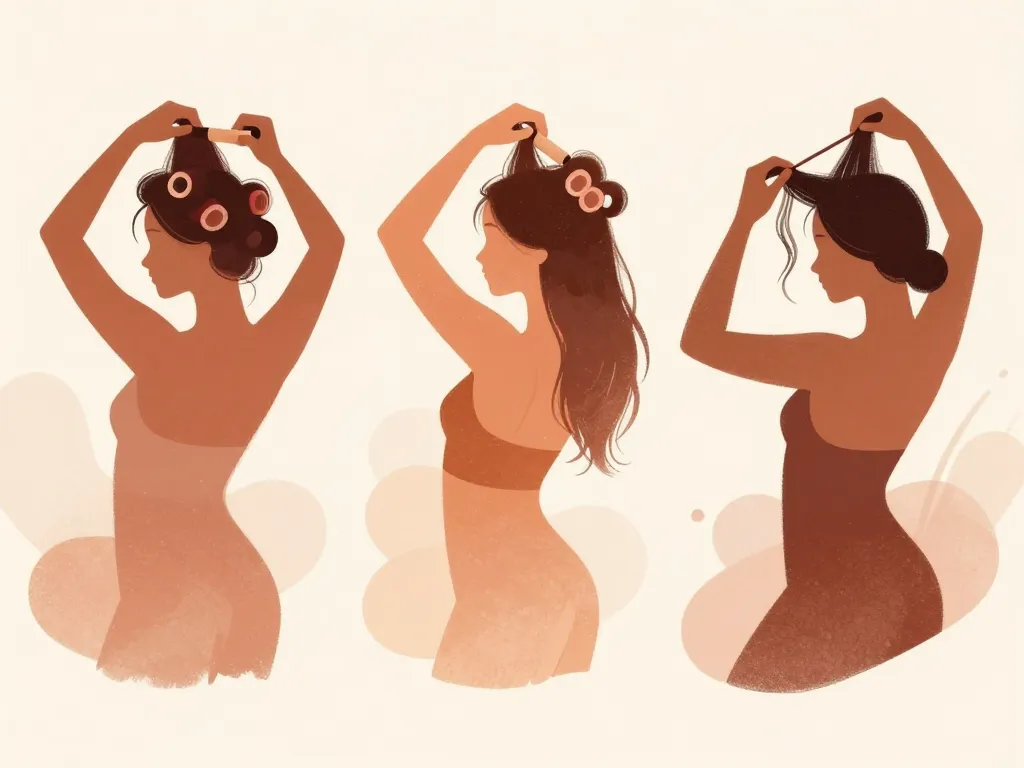 pose et retrait de bigoudis étapes coiffure cheveux