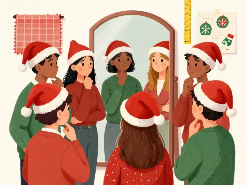 illustration choix bonnet de noel usage confort style