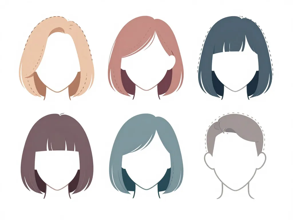 Diagramme concept carré mi long dégradé morphologie