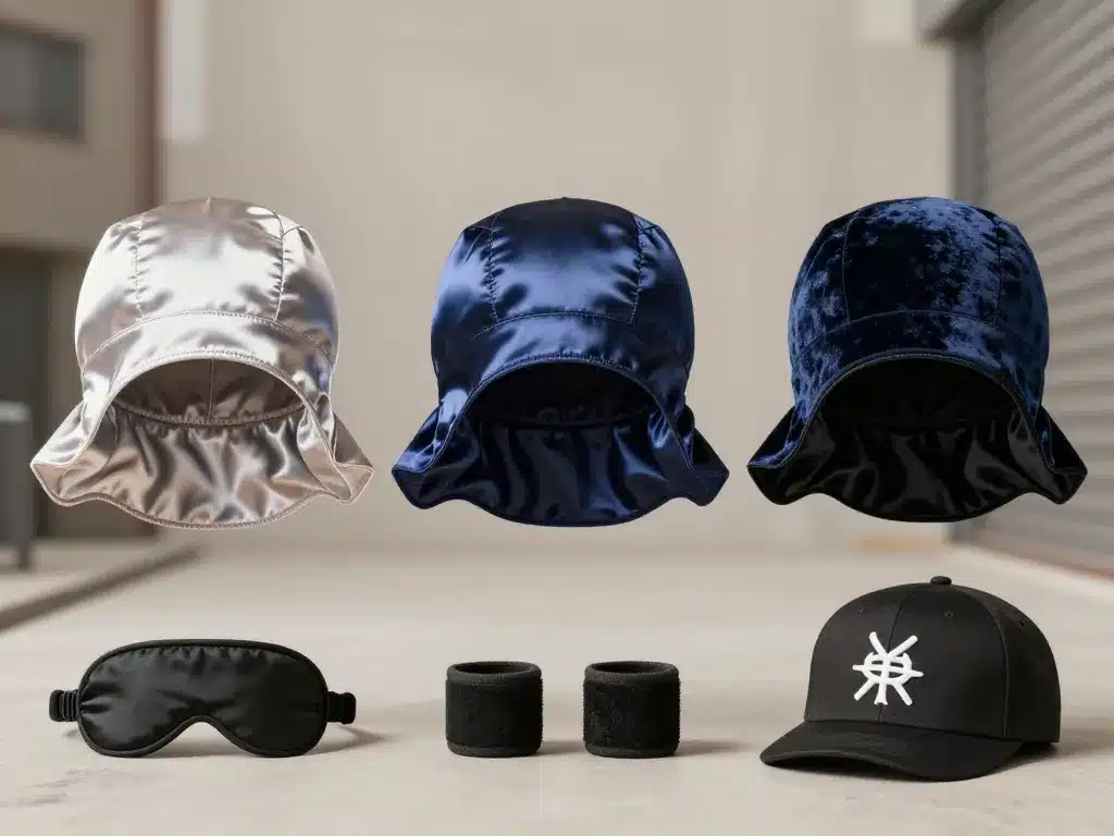 Trois durags homme satin soie velours avec accessoires