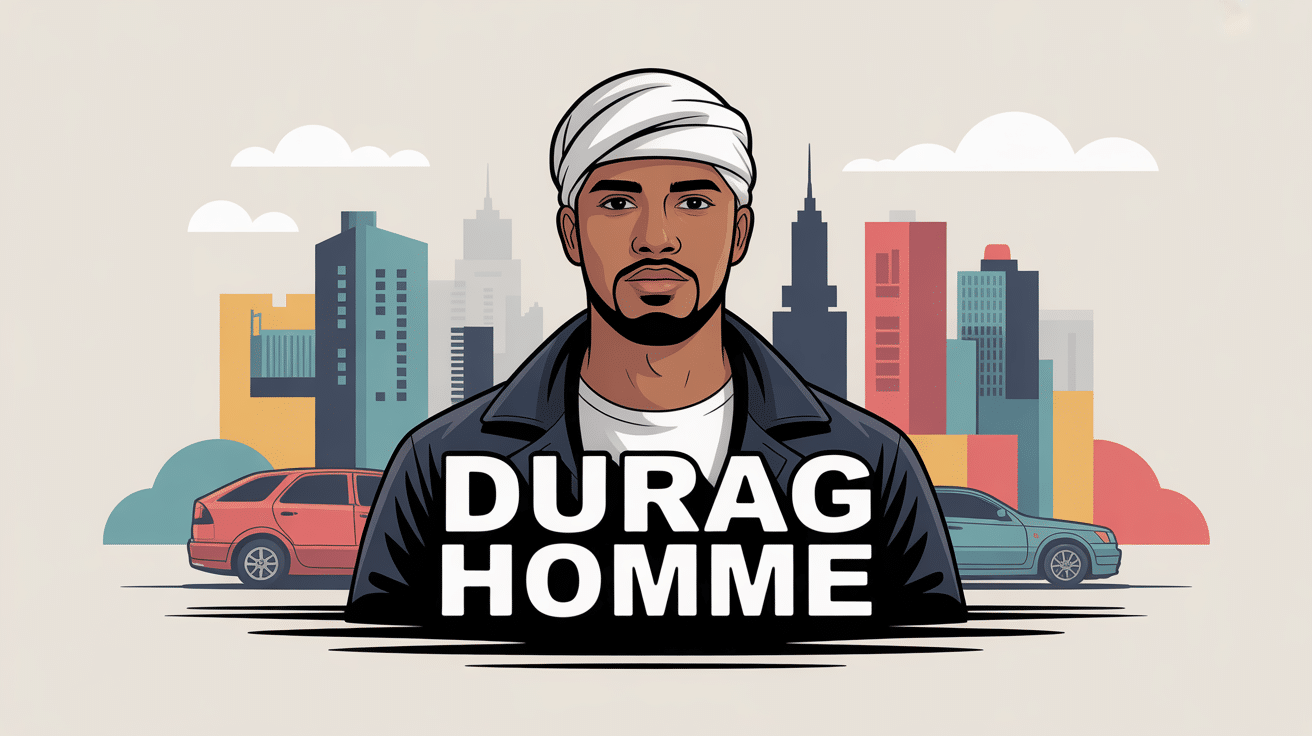 Illustration vectorielle durag homme ambiance urbaine minimaliste