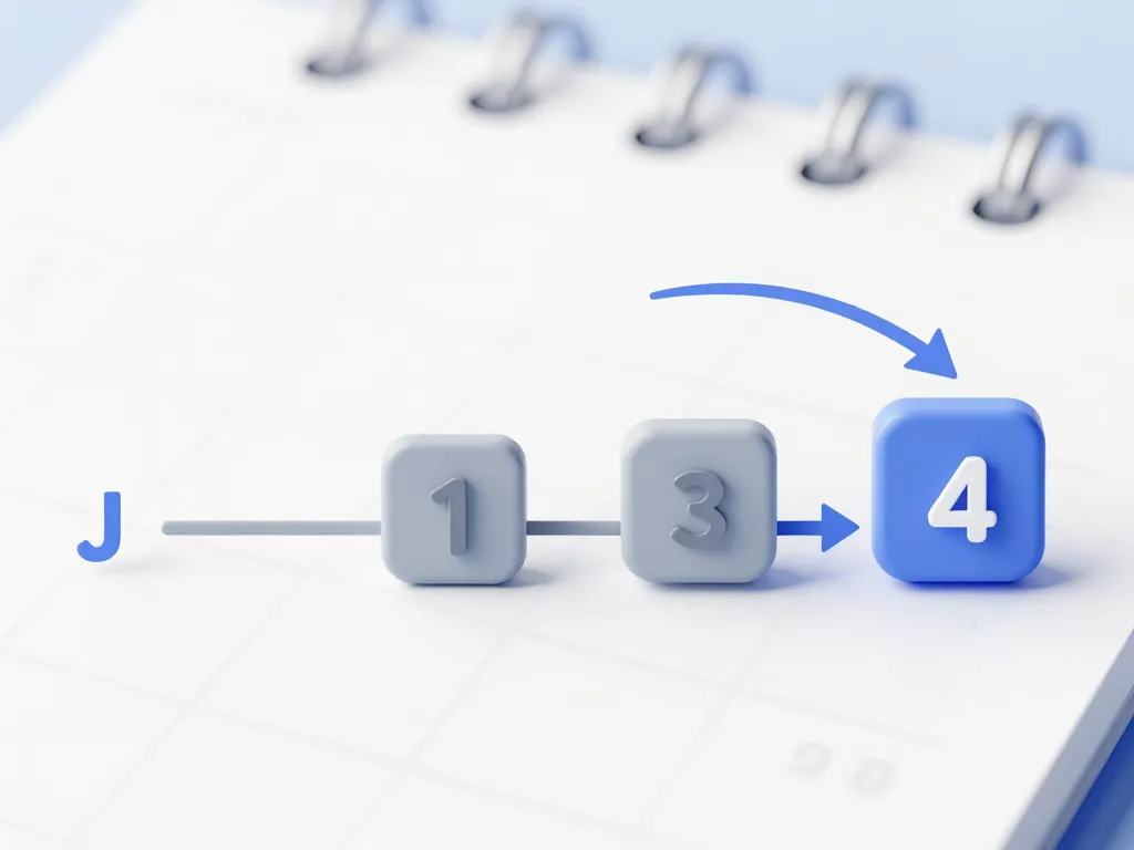 diagramme calcul j4 timeline jours