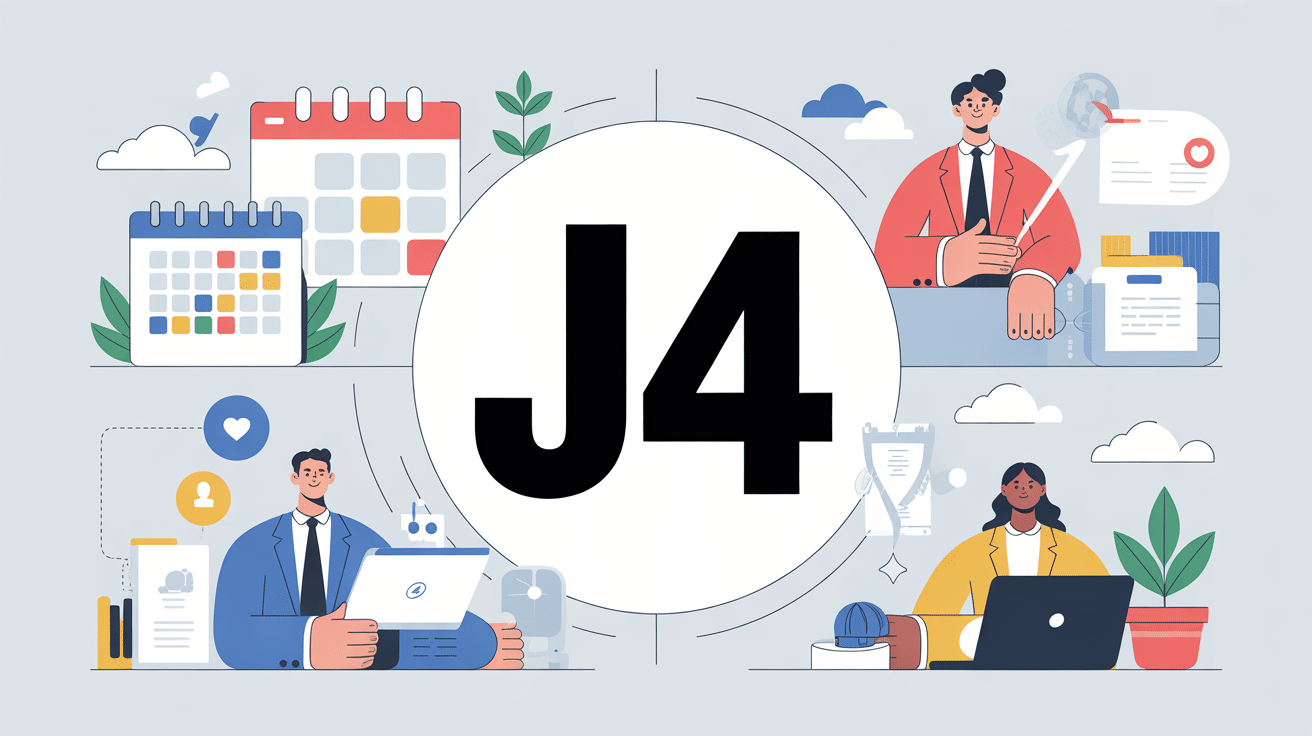 illustration conceptuelle j4 dans contexte pro