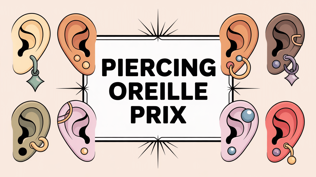 guide visuel piercing oreille prix et types de bijoux