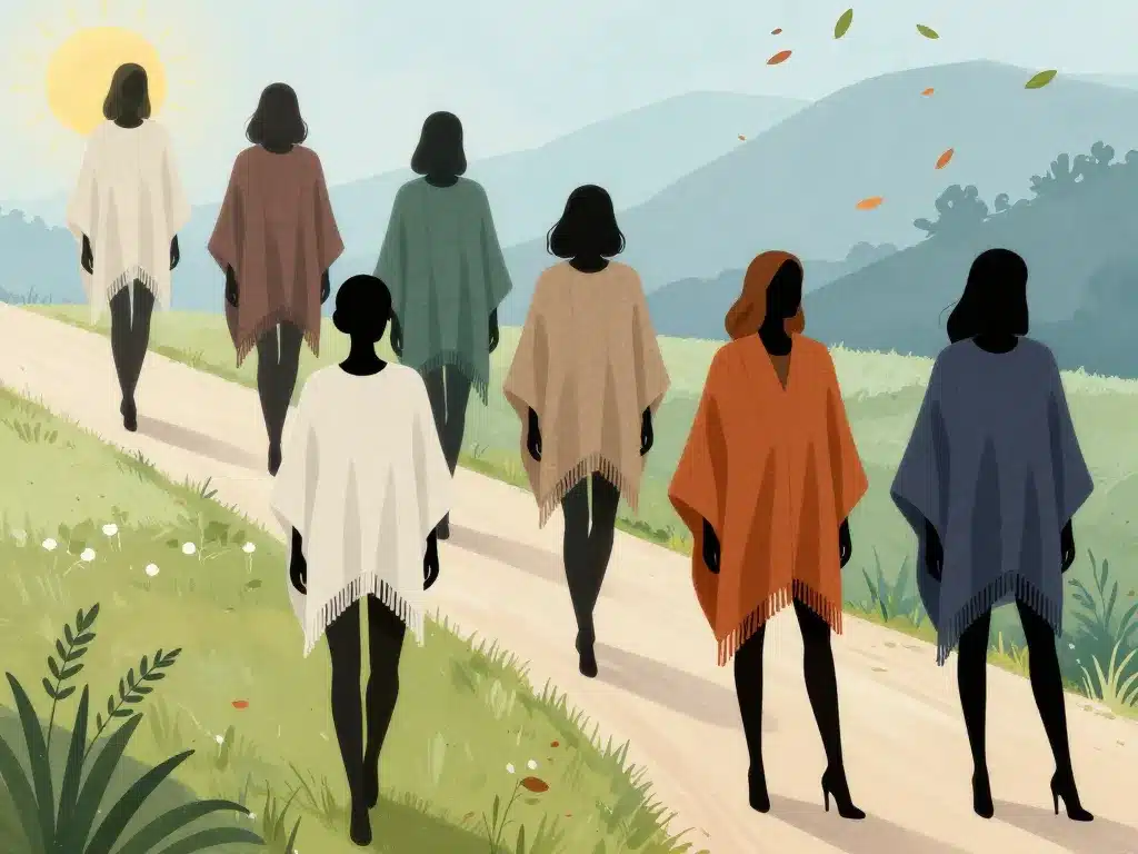 Différents styles poncho femme selon la saison