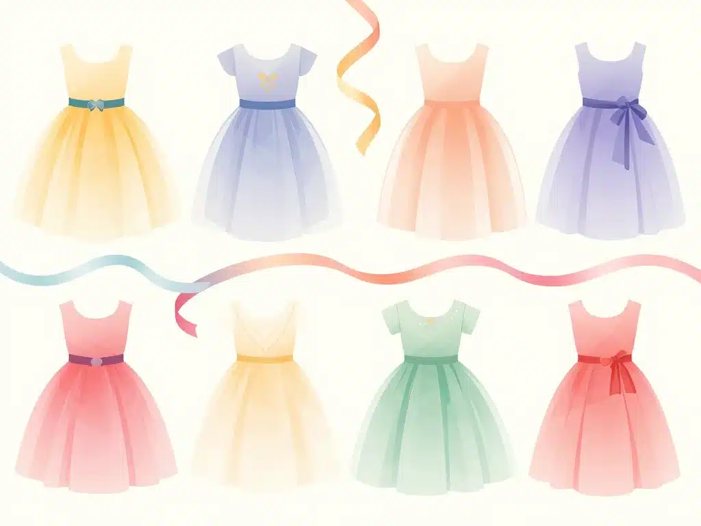 robe pour fillette mariage assortie thème mariage