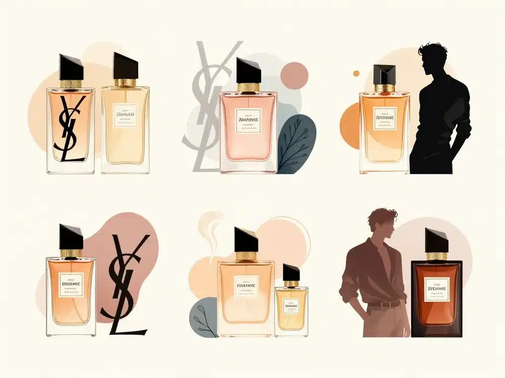 yves saint laurent parfum homme familles olfactives illustration