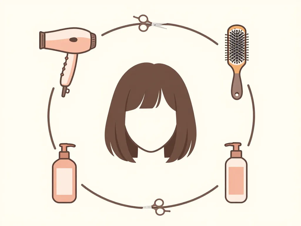 Carré long frange rideau routine coiffage entretien