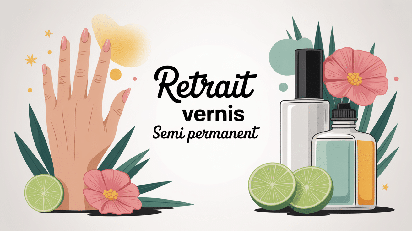 Comment enlever du vernis semi permanent illustration vectorielle accessoires