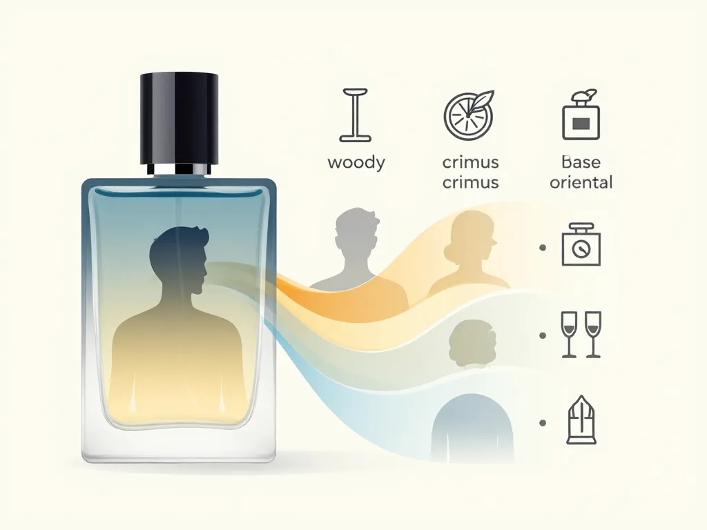 Schéma notes et familles meilleur parfum homme