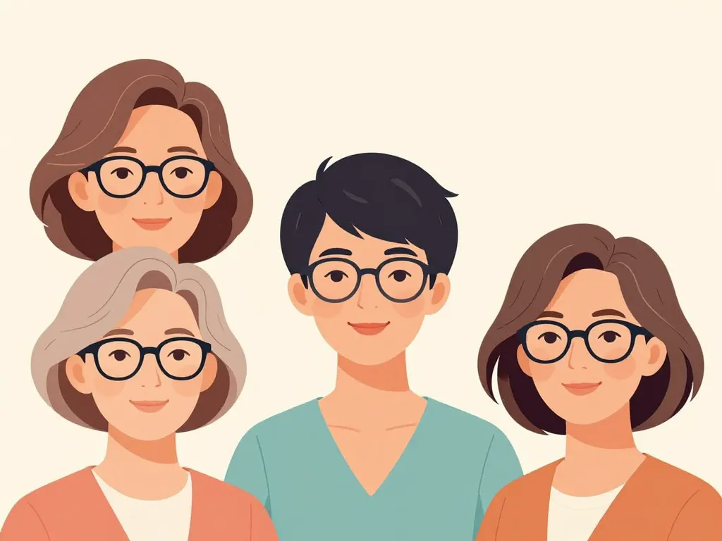 Trois coupes tendances pour femme 70 ans avec lunettes