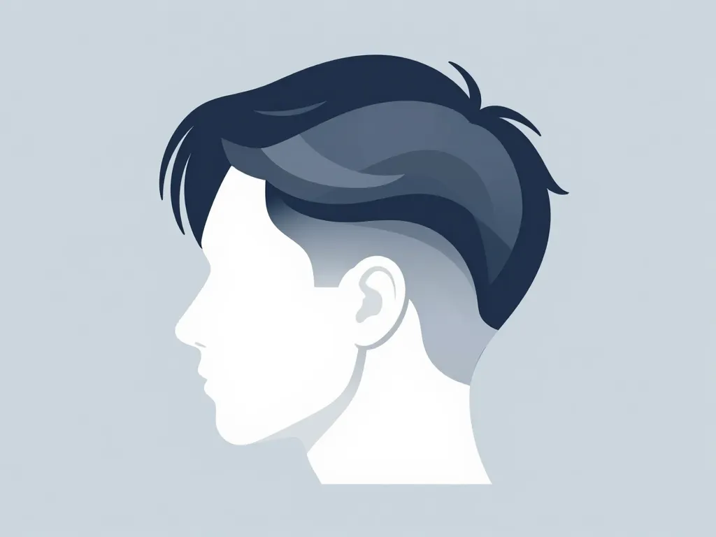 schéma coupe de cheveux homme mi long dégradé structure