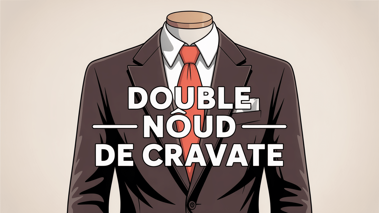 Double noeud de cravate chic sur mannequin professionnel