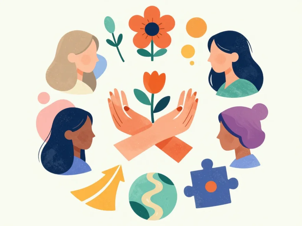 symboles bien-être femme-au-feminin.com illustration femme