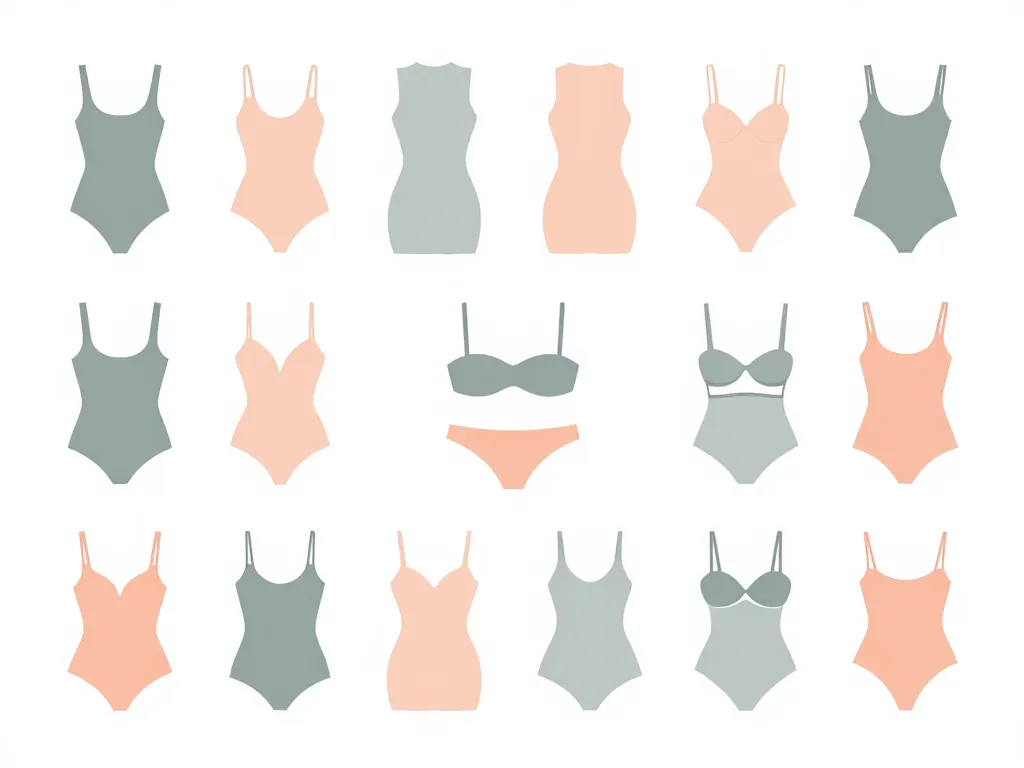 Femme en maillot de bain trop petit schéma tailles et coupes