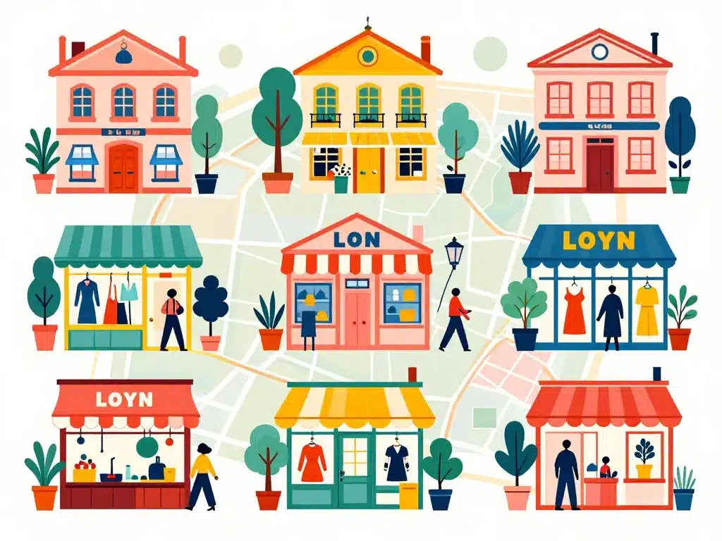 friperie lyon illustration quartiers, diversité ambiance et mode