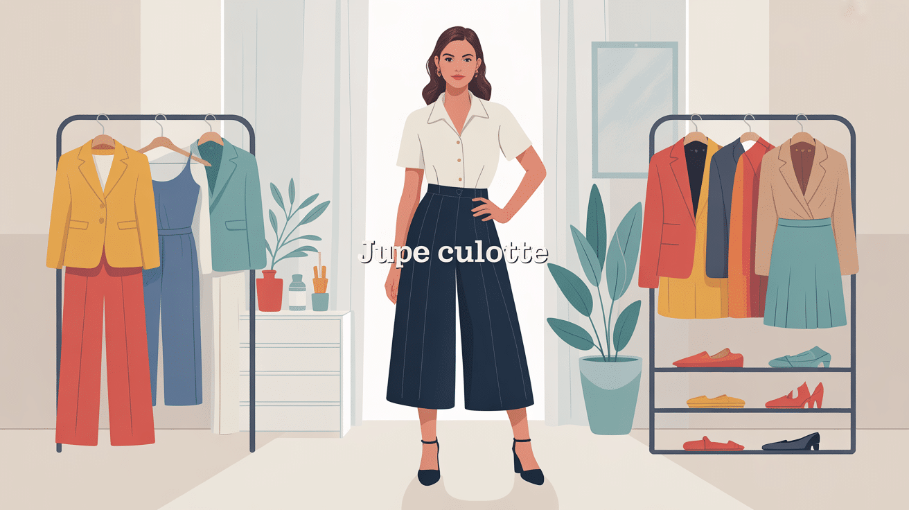 illustration jupe culotte mode dressing contemporain