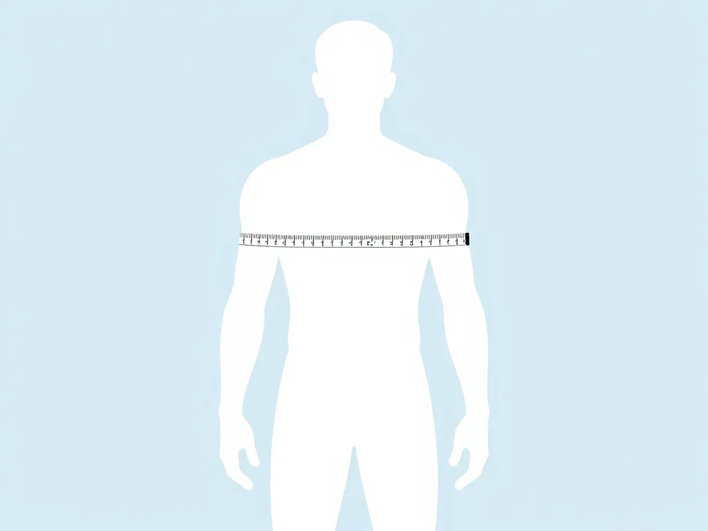 schéma mesurer tour de poitrine homme