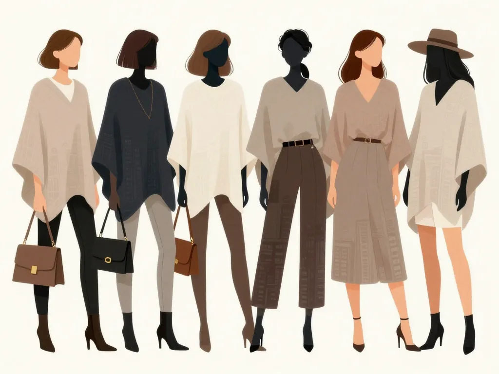 Idées tenues poncho mode accessoire