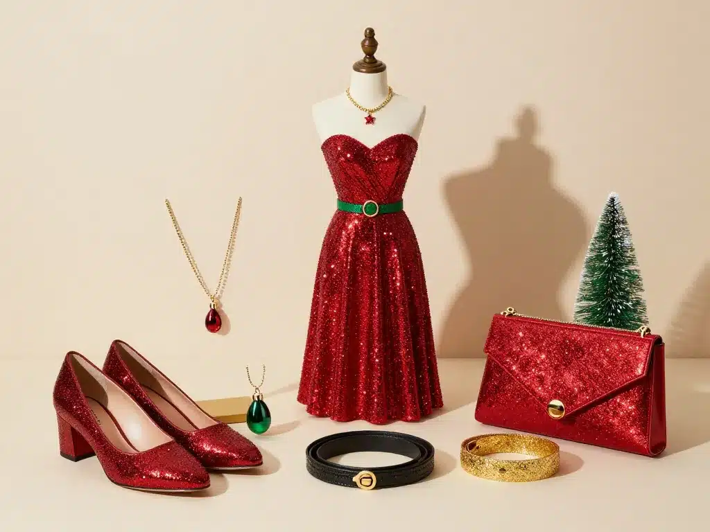 accessoires robe noel festive
