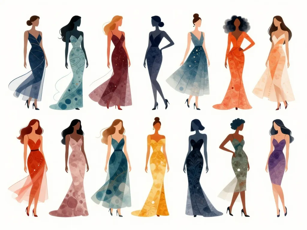 silhouettes morphologies robe noel