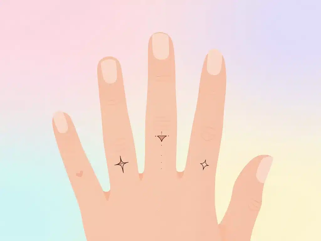 idées motifs minimalistes tatouage du doigt