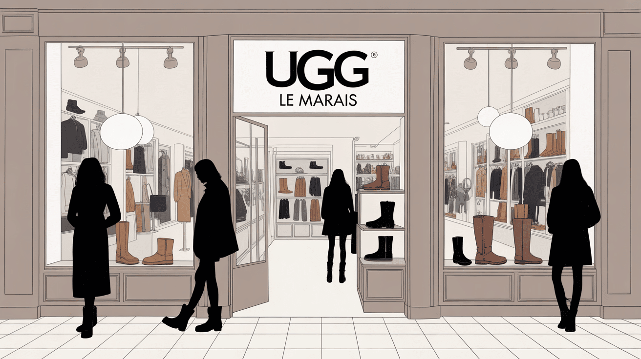 illustration boutique ugg le marais paris