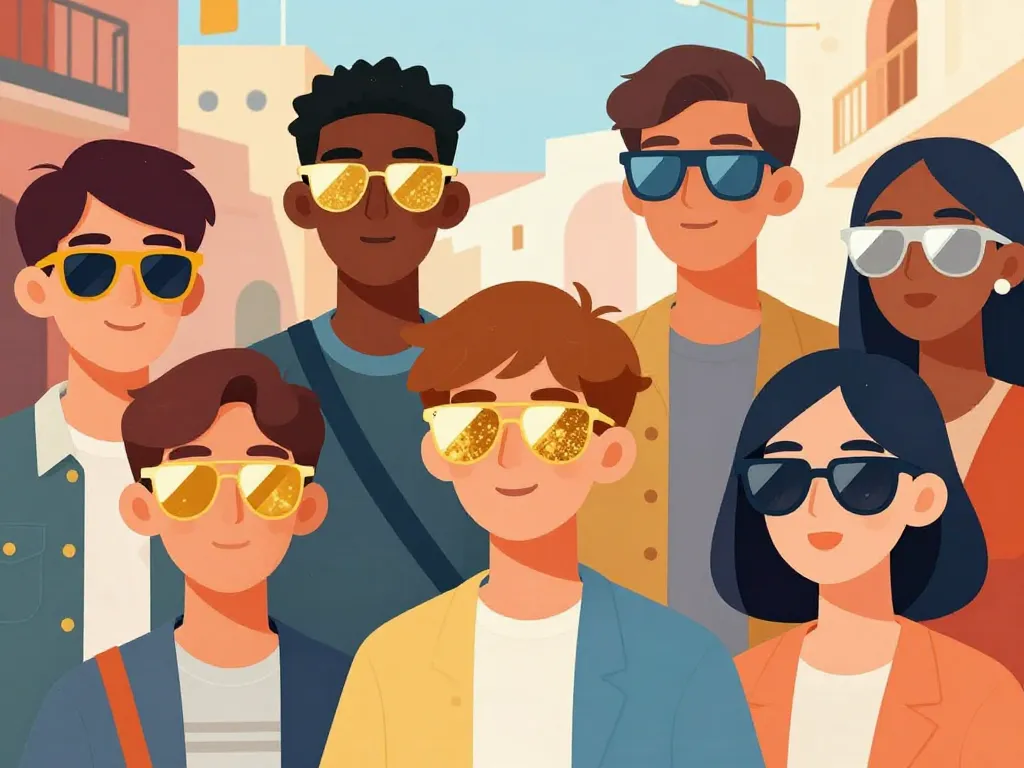 Jeunes avec lunettes Jul design iconique ambiance méditerranéenne